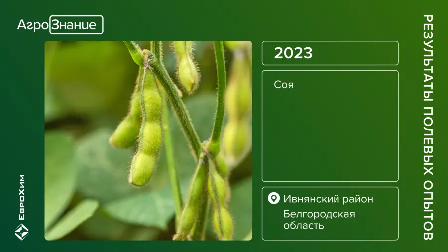 Результаты полевых опытов, соя, Белгород